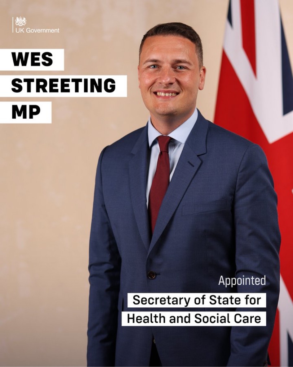 Exciting Announcement: Wes Streeting Appointed as Secretary of State ...